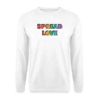 Spread Love Rainbow Typography - Unisex Sweatshirt - white - Front