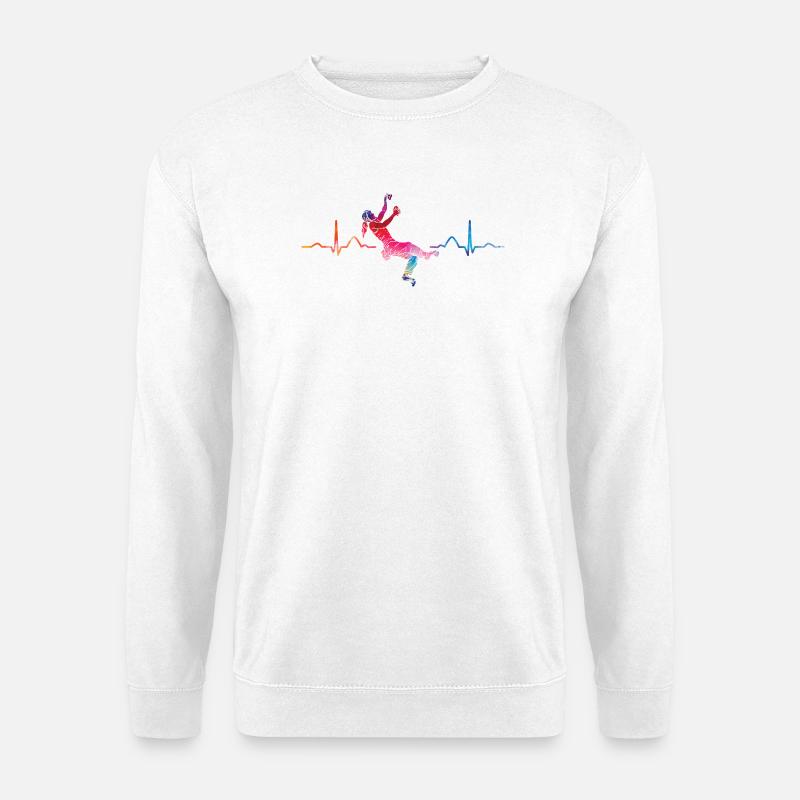 Boulderer Herzschlag Boulder Bouldern - Unisex Pullover - Weiß