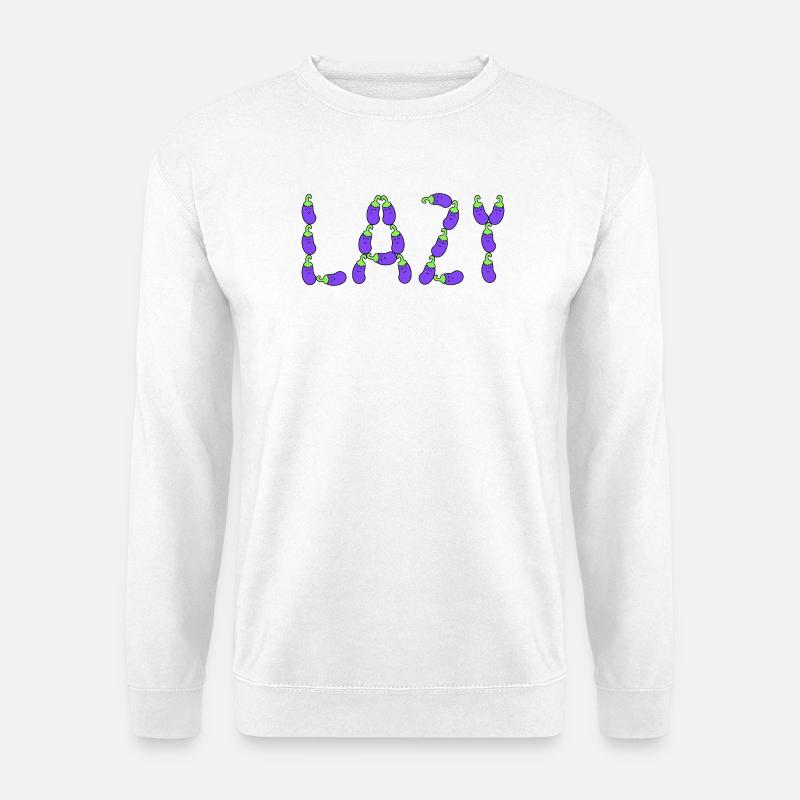 Eggplant lazy - Unisex Sweatshirt - white