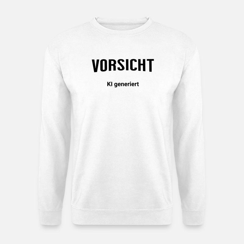 Vorsicht KI Generiert - Unisex Pullover - Weiß