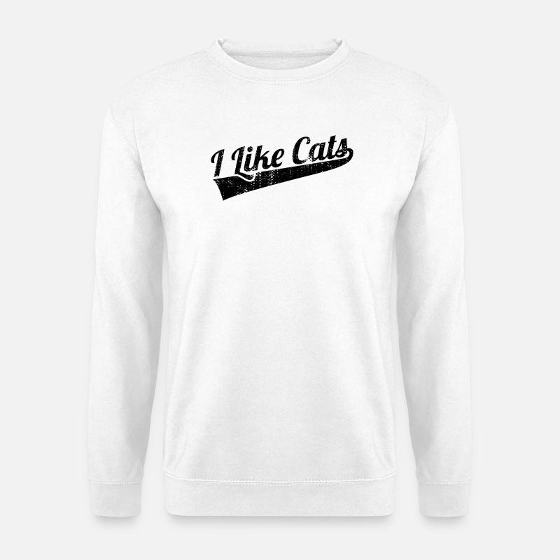 Ich liebe Katzen - Unisex Pullover - Weiß