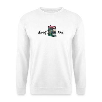 Vibrant Stack of Books Illustration - Unisex Sweatshirt - white - Front