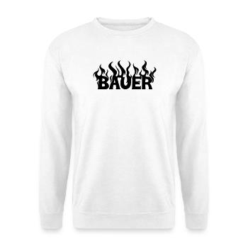Bauer lodernde Flammen - Unisex Pullover - Weiß - Vorne