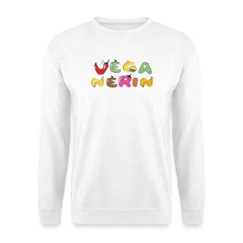 Vegan Colorful Vegetable Letters - Unisex Sweatshirt - white - Front