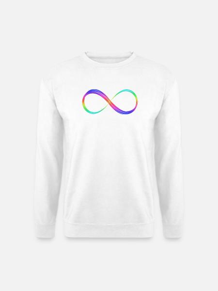 Infinity Rainbow Pride LGBTQ+ Statement - Unisex Pullover - Weiß