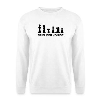 Spiel der Könige - Unisex Pullover - Weiß - Vorne - Alina (178cm) & Michal (187cm)