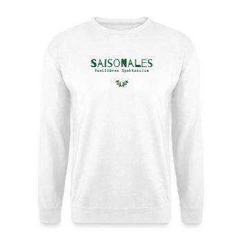 Saisonales Familiäres Spektakulum – Weihnachten - Unisex Pullover - Weiß - Vorne - Alina (178cm) & Michal (187cm)