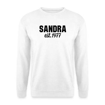 Sandra est 1977 - Unisex Pullover - Weiß - Vorne