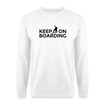 Keep on Boarding Après-Ski Snowboard Design - Unisex Sweatshirt - white - Front
