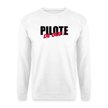 Pilote de ouf ! - Sweat-shirt Unisexe - blanc - Devant
