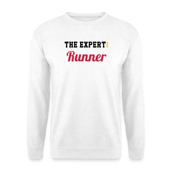 Laufen / Running / Jogging / Joggen / Marathon - Unisex Pullover - Weiß - Vorne