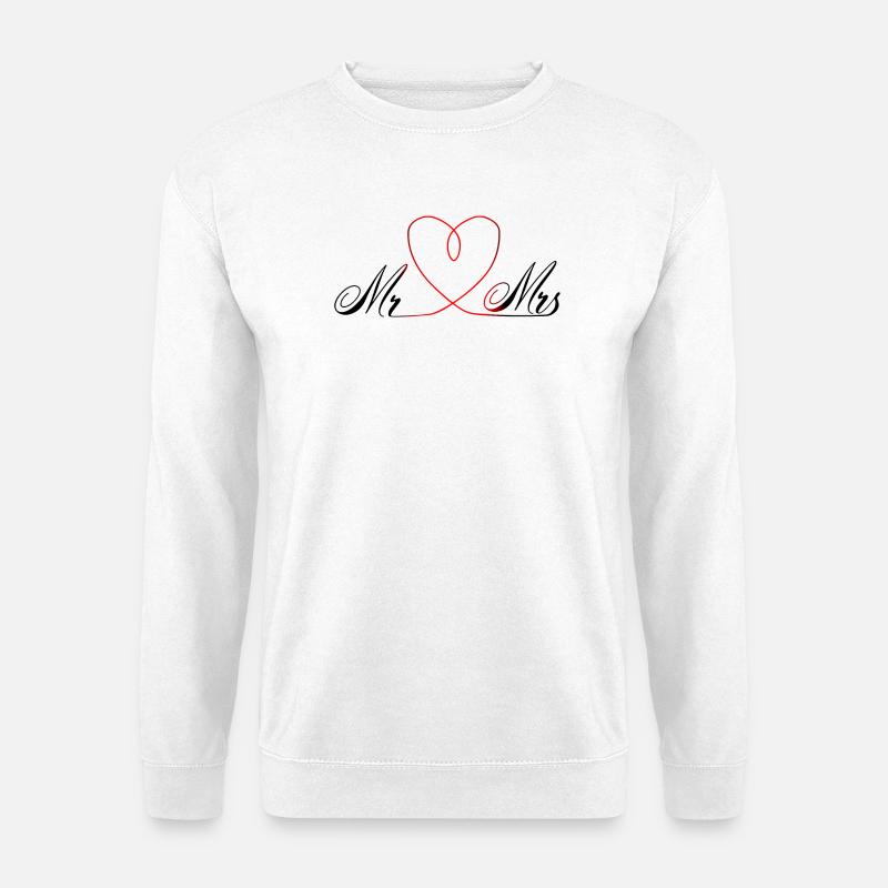 Mr. & Mrs - Unisex Pullover - Weiß