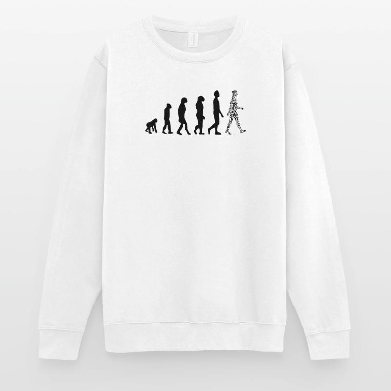 Evolution QR code - Humour pass sanitaire Sweat-shirt Unisexe