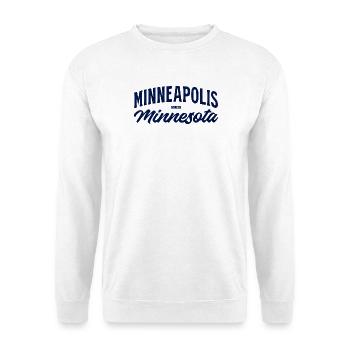 Minneapolis Minnesota Script Blue Vintage - Unisex Sweatshirt - white - Front