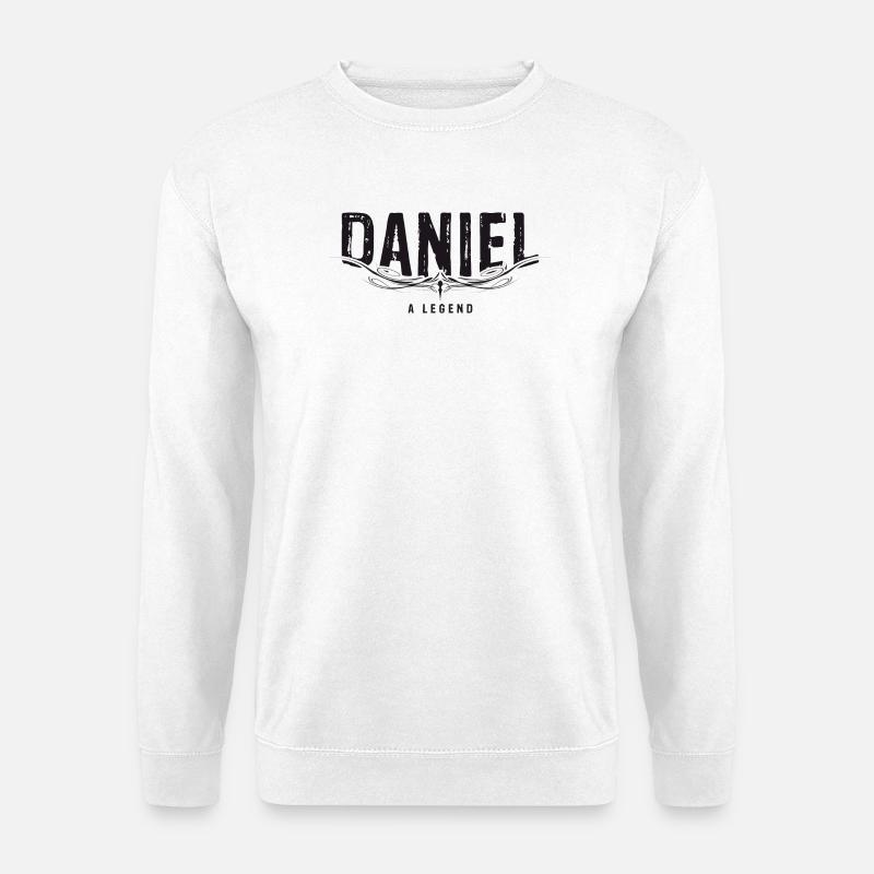 DANIEL A LEGEND verziert - Unisex Pullover - Weiß