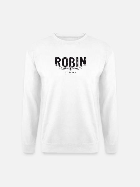 ROBIN A LEGEND verziert - Unisex Pullover - Weiß