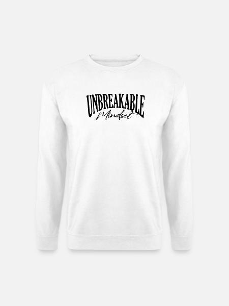 unbreakable gym mindset coach strong sugestion - Unisex Sweatshirt - white
