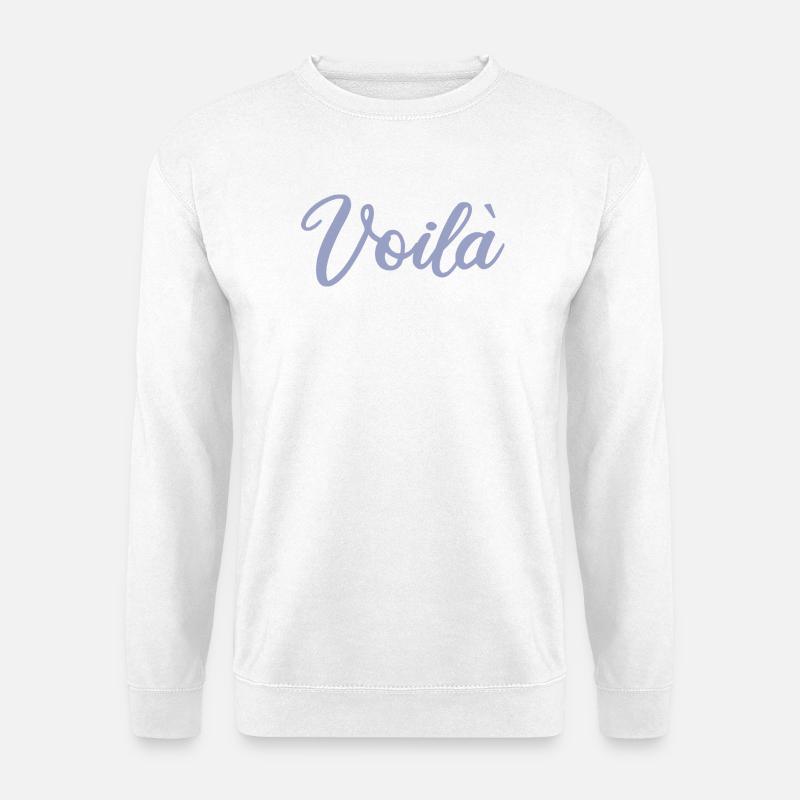 Voilà - violett - Unisex Pullover - Weiß
