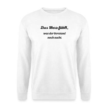 Le cœur ressent - Sweat-shirt Unisexe - blanc - Devant