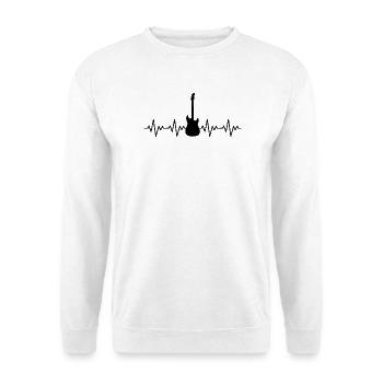 Electric Guitar ECG Heartbeat - Unisex Sweatshirt - white - Front