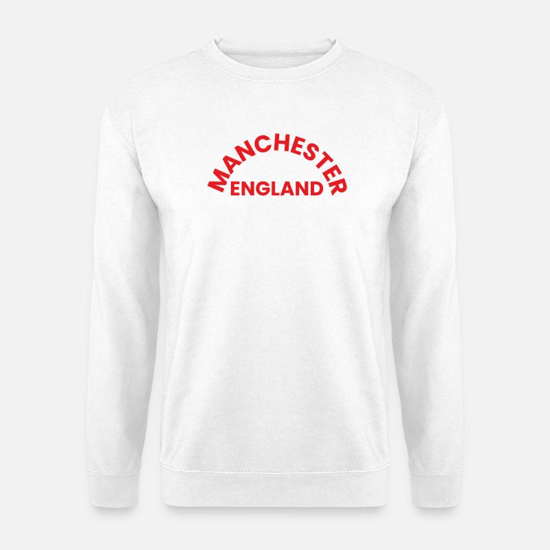 Manchester England Rundlogo - Unisex Pullover - Weiß