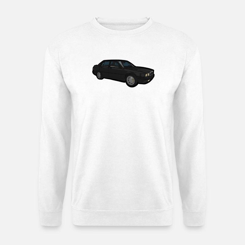 Schwarzer Oldtimer Sedan - Unisex Pullover - Weiß