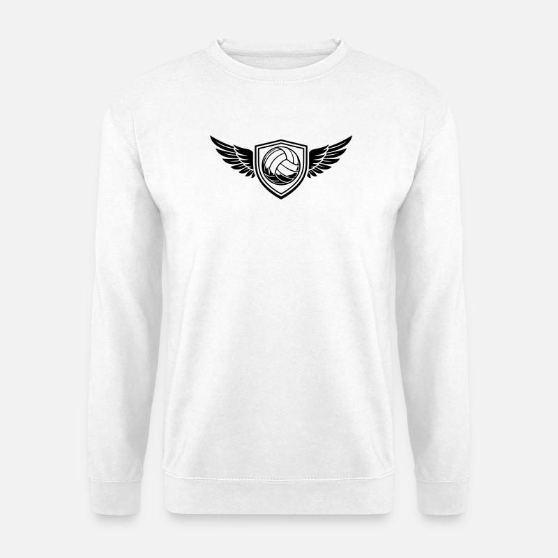 Volleyball Ball Wappen - Unisex Pullover - Weiß
