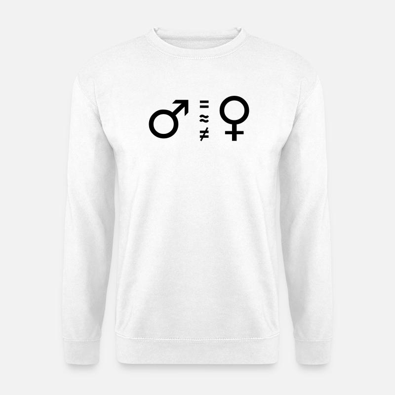 weiblich männlich - Unisex Pullover - Weiß