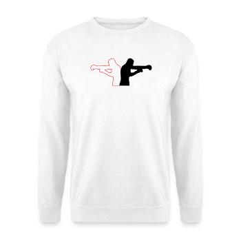 Boxen - Unisex Pullover - Weiß - Vorne