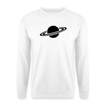 Silhouette de l’anneau de la planète Saturne - Sweat-shirt Unisexe - blanc - Devant
