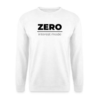 Mode Zéro Intérêt | Énoncé minimal - Sweat-shirt Unisexe - blanc - Devant