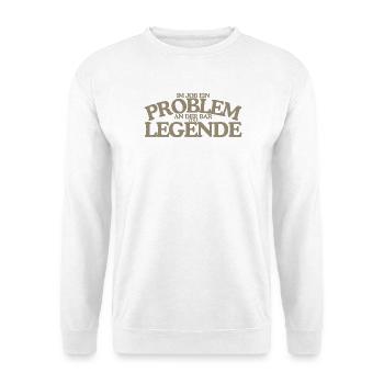 Job Problem Bar Legende Lustiges Retro Design - Unisex Pullover - Weiß - Vorne