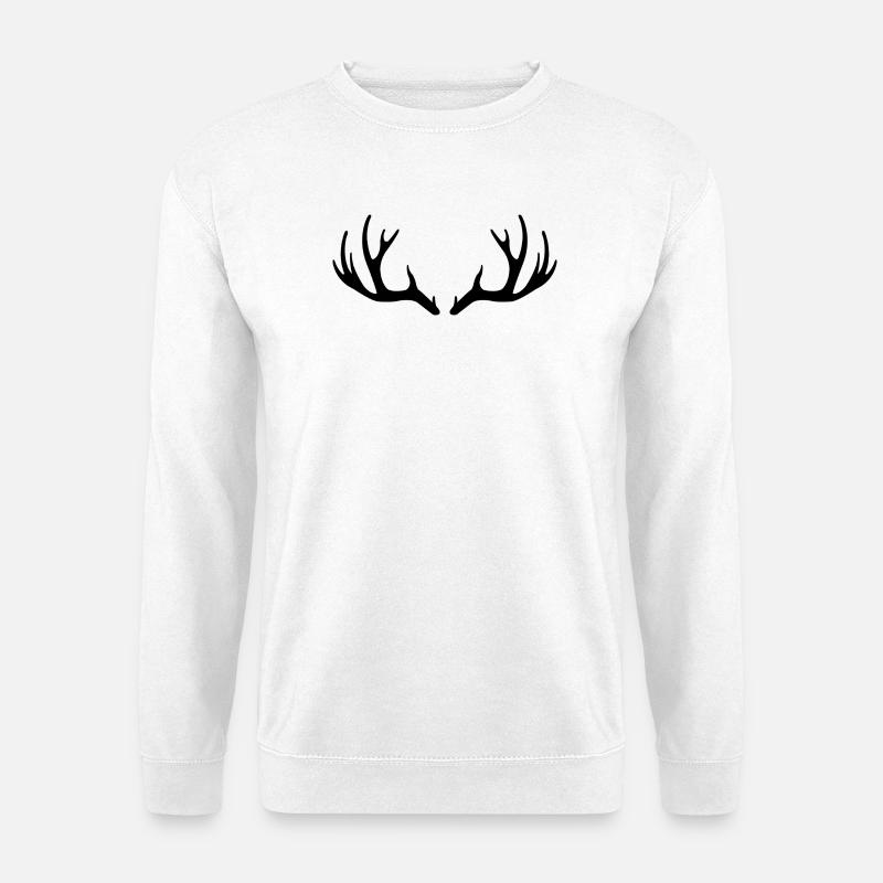 Hirschgeweihe - Unisex Pullover - Weiß