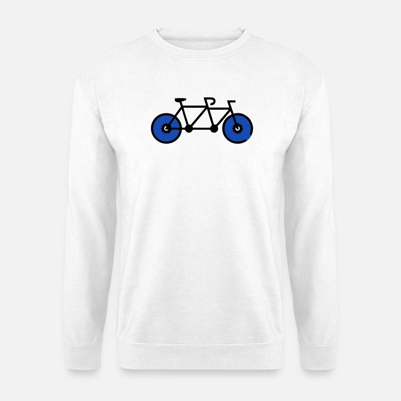 Romantisches Tandem Fahrrad Paar - Unisex Pullover - Weiß