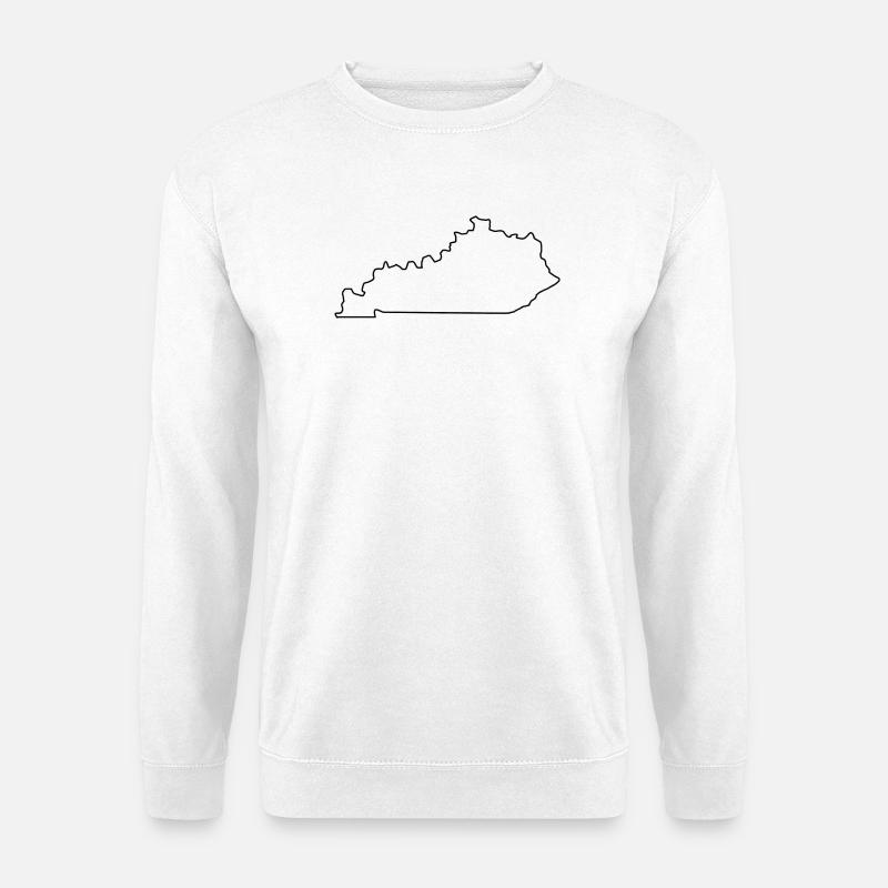 Kentucky map - Unisex Sweatshirt - white