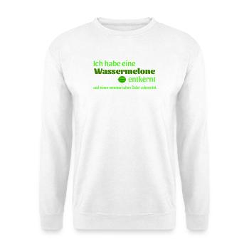 Wassermelone entkernt  - Unisex Pullover - Weiß - Vorne