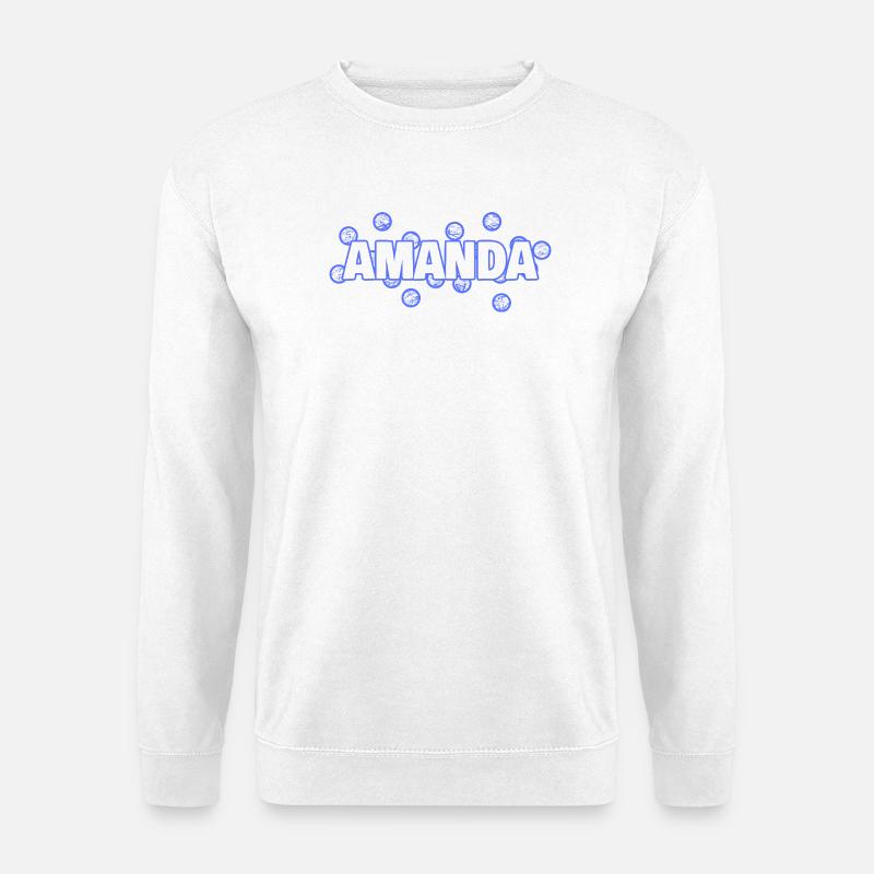 Amanda als Herz - Unisex Pullover - Weiß