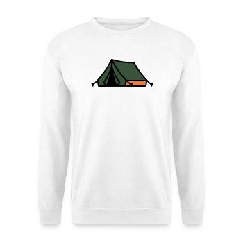 Zelt Camping Sommerlager Pfadfinder Outdoor - Unisex Pullover - Weiß - Vorne