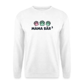 Mama Bear 3 Bear Paw Mother of Three - Unisex Sweatshirt - white - Front