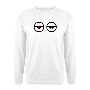 Ich bin so müde , ich brauche Streichhölzer - Unisex Pullover - Weiß - Vorne - Alina (178cm) & Michal (187cm)