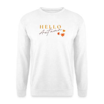 Hello Autumn | Autumn Leaves Design - Unisex Sweatshirt - white - Front