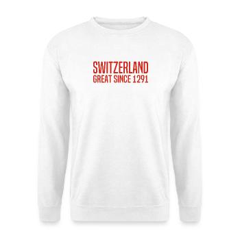 Suisse - Grande depuis 1291 - Schweiz - Schwiiz - Sweat-shirt Unisexe - blanc - Devant