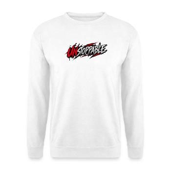 Unaufhaltsamer kühner Pinsel - Unisex Pullover - Weiß - Vorne - Alina (178cm) & Michal (187cm)