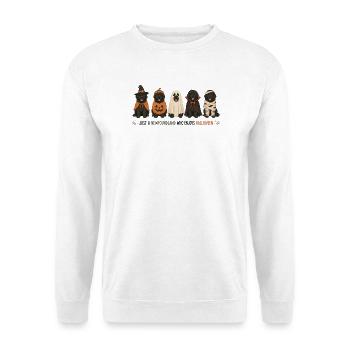 Newfoundland Halloween-Crew - Unisex Pullover - Weiß - Vorne - Alina (178cm) & Michal (187cm)