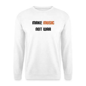 Make Music Not War (V) - Sweat-shirt Unisexe - blanc - Devant