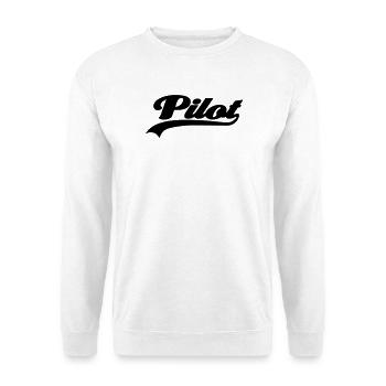 pilot - Unisex Pullover - Weiß - Vorne