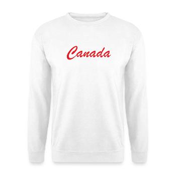 Lettrage Canada Script Rouge - Sweat-shirt Unisexe - blanc - Devant