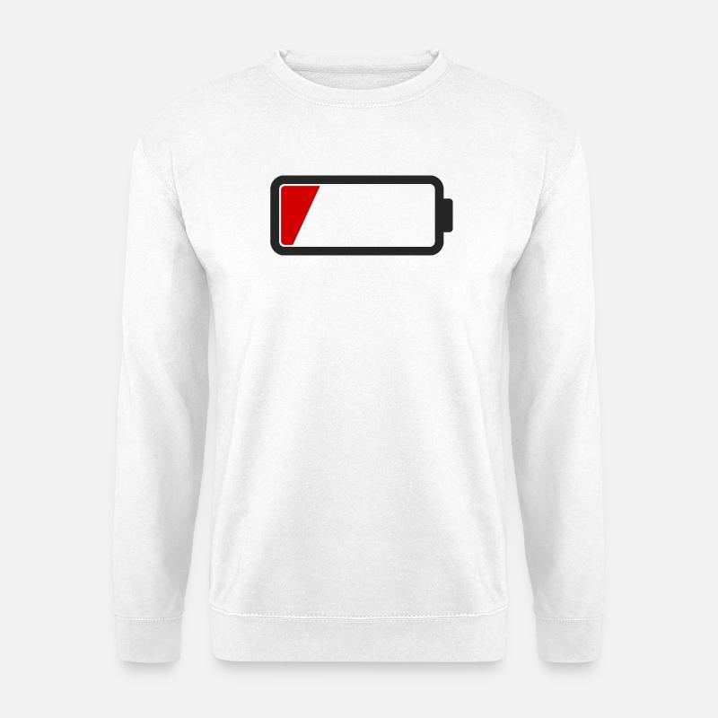 Batterie leer - Unisex Pullover - Weiß