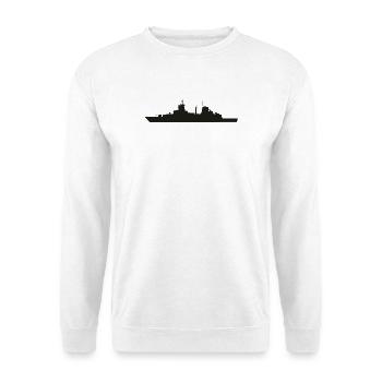 Fregatte F125 (black) Baden-Württemberg Klasse - Unisex Pullover - Weiß - Vorne - Alina (178cm) & Michal (187cm)
