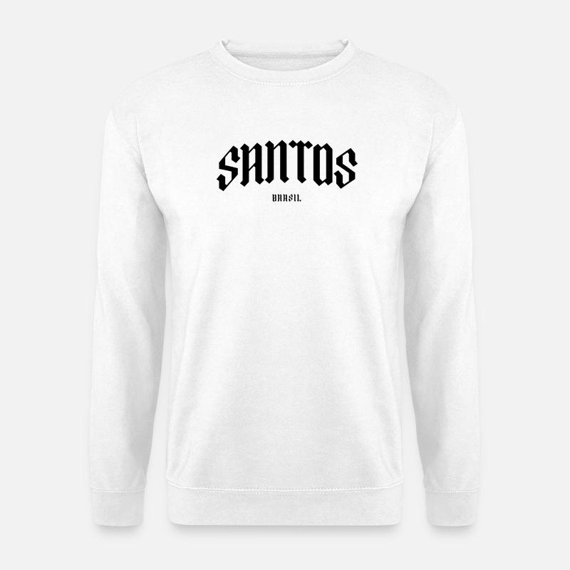 Santos Brasil Blackletter Design - Unisex Pullover - Weiß